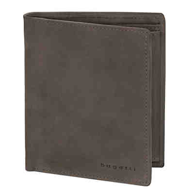 Bugatti Hochformat Geldbörse 493.409 Leder 10,5 cm mit Klappfach und Reißverschlussfach
