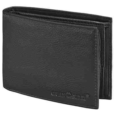 Greenburry Herren Geldbörse Querformat Leder GB-002-20 12 cm mit Klappfach