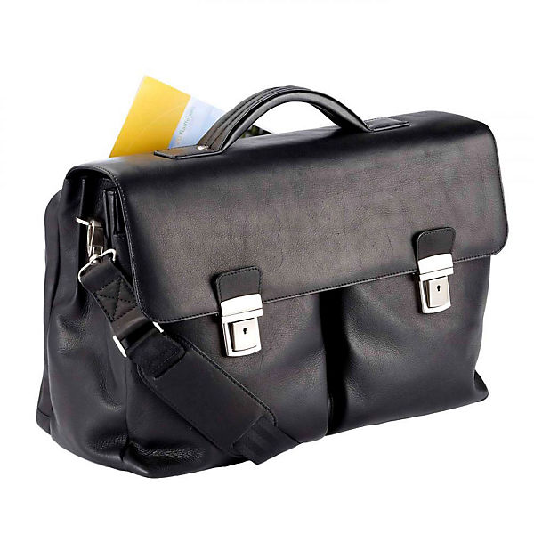 Dermata Aktentasche Leder 43 cm Laptopfach