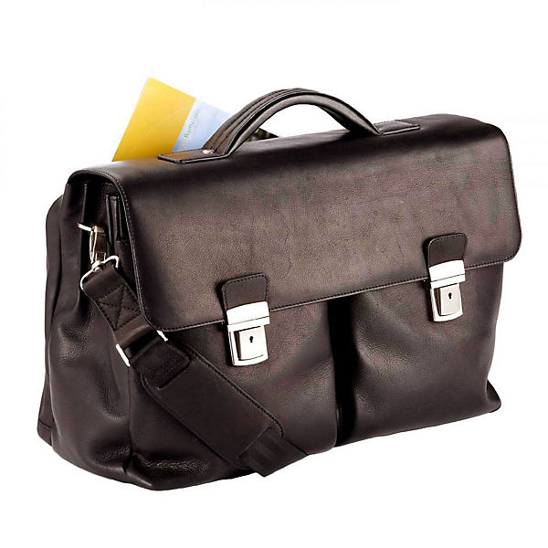 Dermata Aktentasche Leder 43 cm Laptopfach