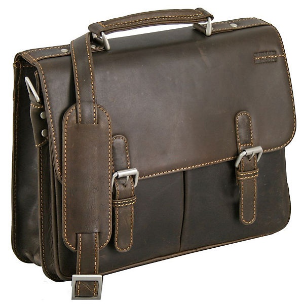GreenLand NATURE Westcoast Aktentasche Leder 33 cm