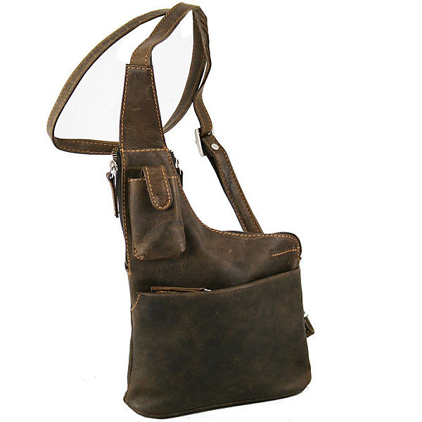 GreenLand NATURE Westcoast Umhängetasche /Bodybag Leder 20 cm