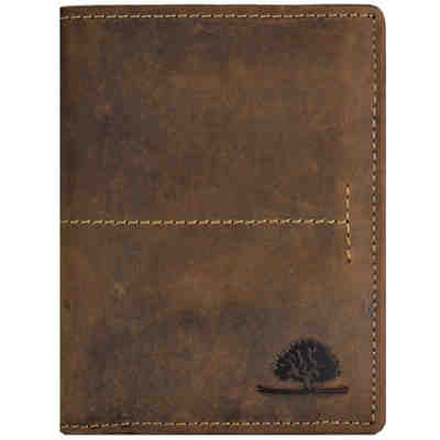 Greenburry Vintage Geldbörse Hochformat Leder 9,5 cm mit Klappfach