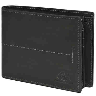 Greenburry Vintage Geldbörse Querformat Leder 12 cm mit Klappfach