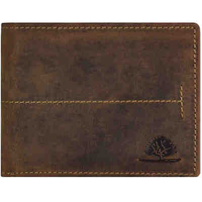 Greenburry Vintage Geldbörse Querformat Leder 12 cm mit Klappfach