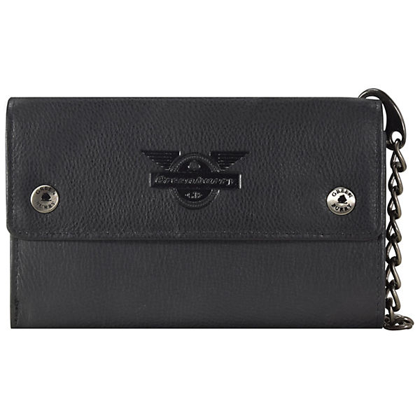 Greenburry Vintage Black Wings Geldbörse Leder 17 cm
