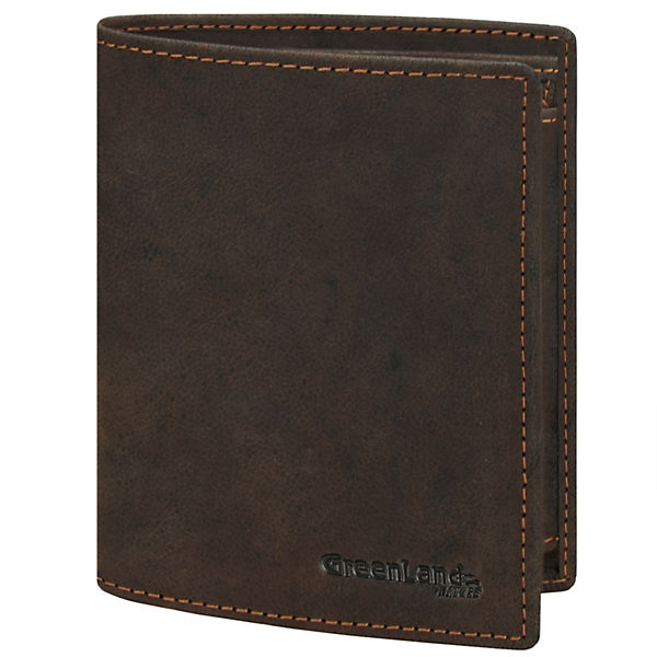 Greenland Nature Westcoast Geldbörse Hochformat 9995-03 Leder 10 cm mit Klappfach und Reißverschlussfach