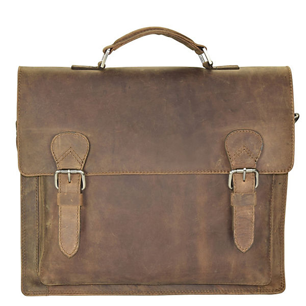 Harold's Antik Casual Aktentasche Leder 40 cm Laptopfach
