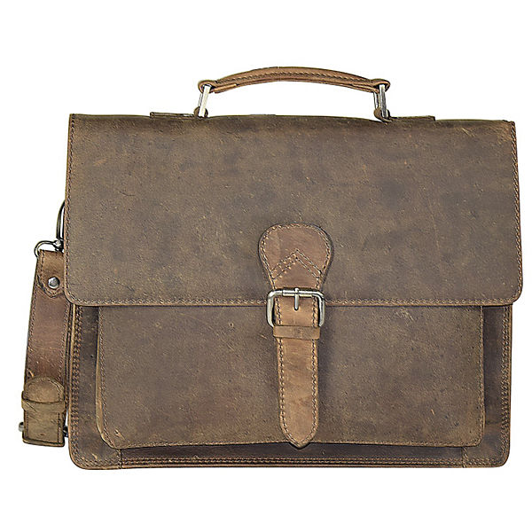 Harold's Antik Casual Aktentasche Leder 36 cm Laptopfach
