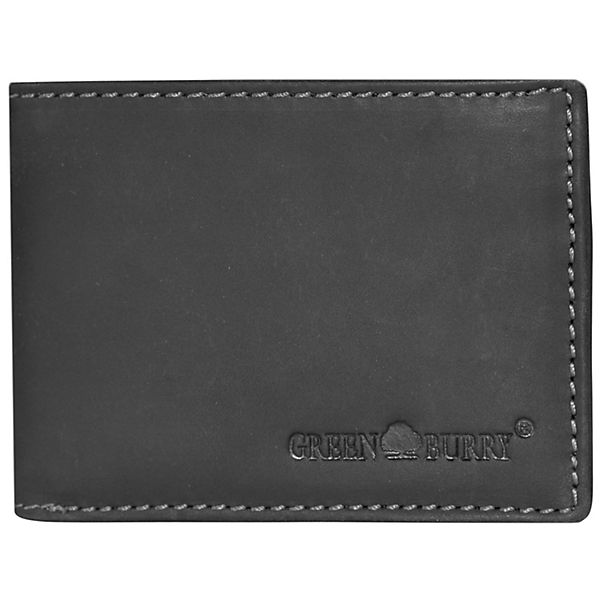 Greenburry Vintage Black Geldbörse Leder 12 cm