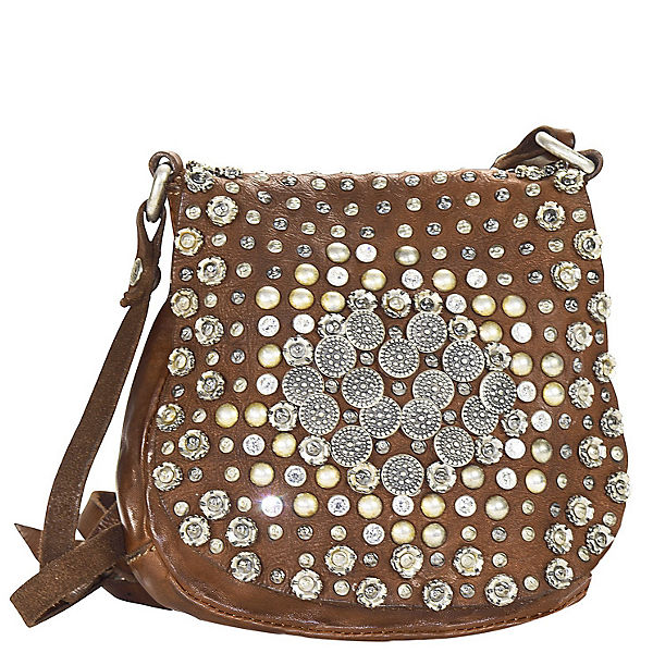 Campomaggi Borchie E Strass Umhängetasche 16 cm