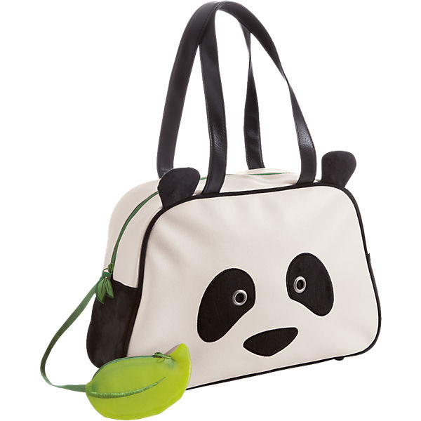 Handtasche Panda Kunstleder/Plüsch