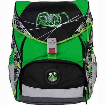 DerDieDas Schulrucksackset ErgoFlex Green Spider, 5-tlg. (Kollektion 2017/2018)