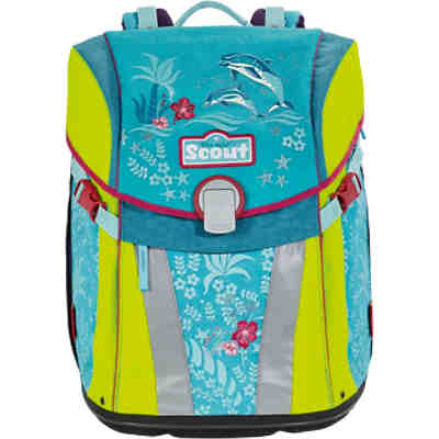 Scout Schulranzenset SUNNY Happy Dolphins, 4-tlg. (Kollektion 2017/2018)