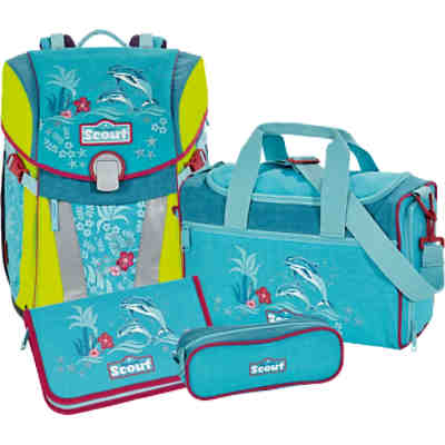 Scout Schulranzenset SUNNY Happy Dolphins, 4-tlg. (Kollektion 2017/2018) 2