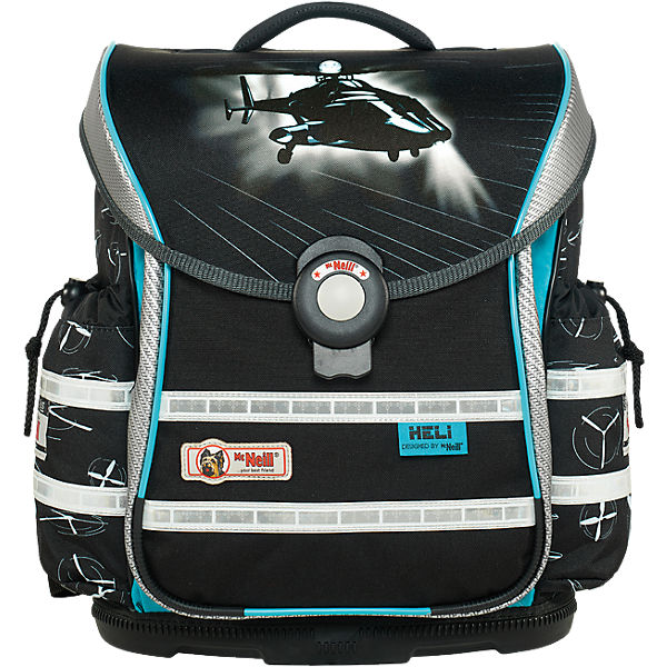 Schulranzenset ERGO Light PLUS Heli mit Blinkfunktion, 4-tlg.