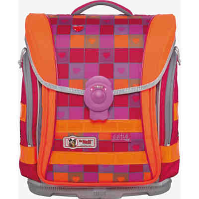 Schulranzenset ERGO Light COMPACT FLEX DIN Cutie mit Blinkfunktion, 4-tlg.
