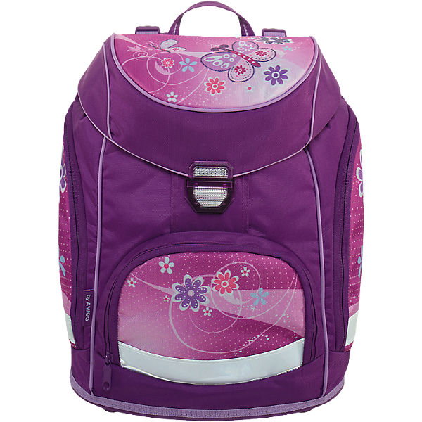 flixi flex by AMIGO Schulranzenset Butterfly, 5-tlg.