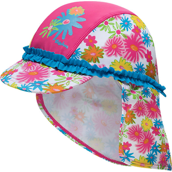UV-Schutz Mütze BLUMEN für Mädchen