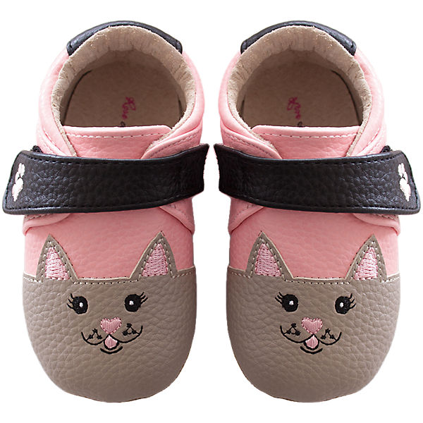 Krabbelschuhe für Mädchen, Katze