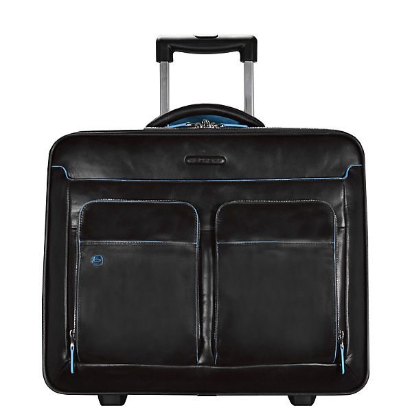 Piquadro Blue Square 2-Rollen Kabinentrolley Leder 44 cm Laptopfach