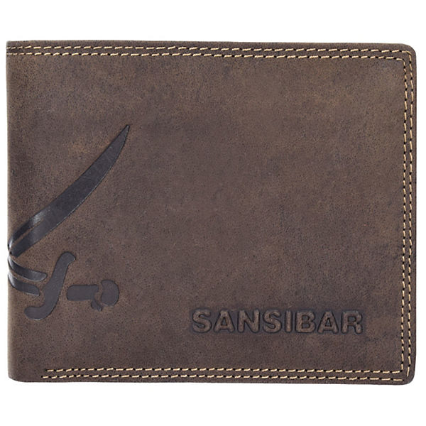 Sansibar List Herren Querformat Geldbörse Leder 12 cm mit Klappfach