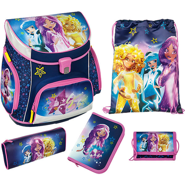EXKLUSIV Schulranzenset CAMPUS UP Star Darlings, 8-tlg. Kollektion 2017