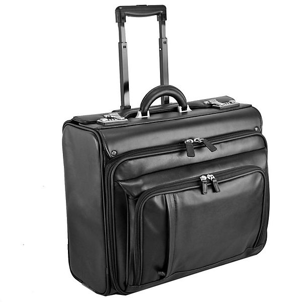 Dermata Pilotenkoffer Trolley Leder 47 cm Laptopfach