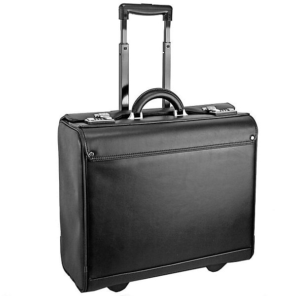 Dermata Pilotenkoffer Trolley Leder 47 cm Laptopfach