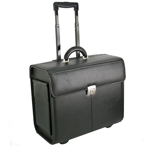 Dermata Pilotenkoffer Trolley Leder 45 cm Laptopfach