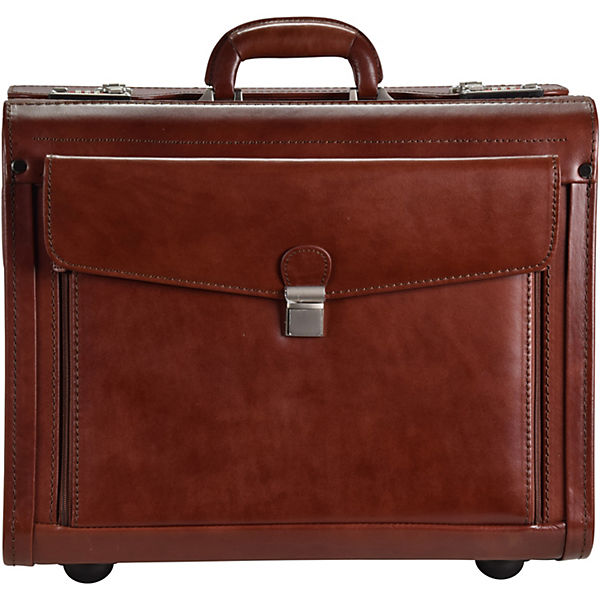 Dermata Pilotenkoffer Leder 45,5 cm Laptopfach