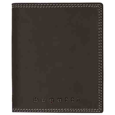 bugatti Caracas Hochformat Geldbörse 493.425 Leder 10,5 cm mit Klappfach und Reißverschlussfach