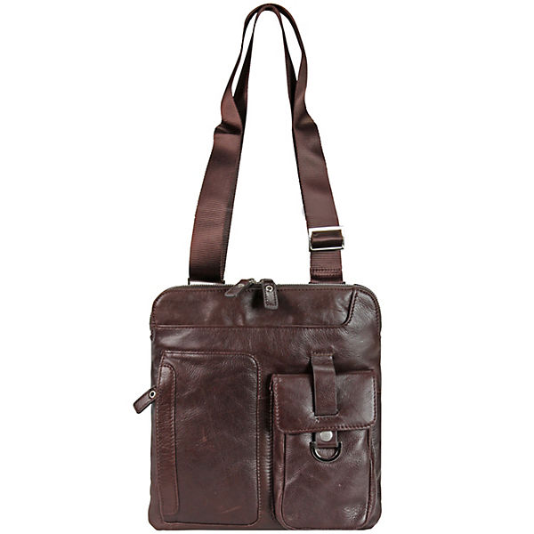D&N Classic Brown Umhängetasche Leder 26 cm