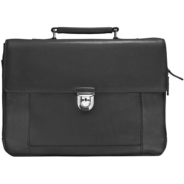D&N Basic Aktentasche Leder 41 cm Laptopfach