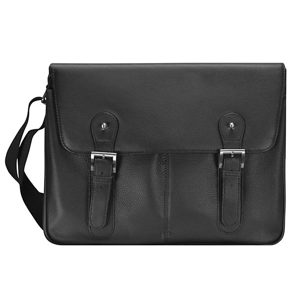 D&N Basic Messenger Tasche Leder 40 cm Laptopfach
