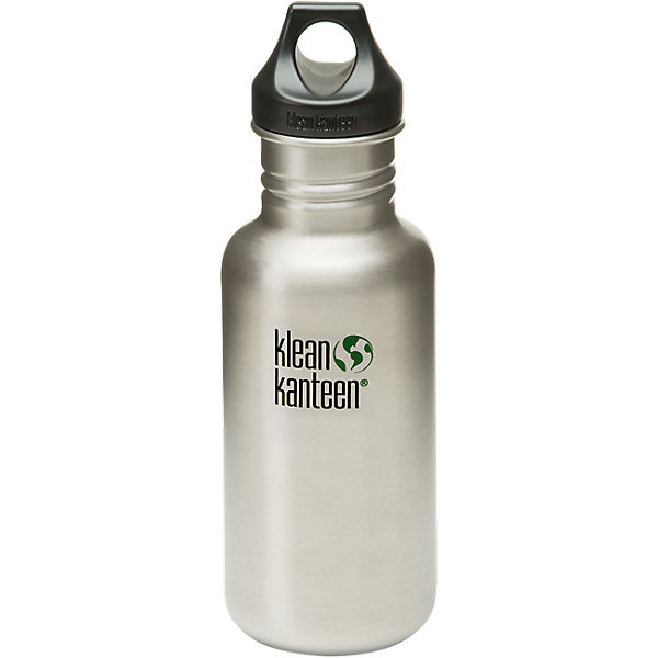 Edelstahl-Trinkflasche klean kanteen® Classic Brushed Stainless, 532 ml, Loop Cap