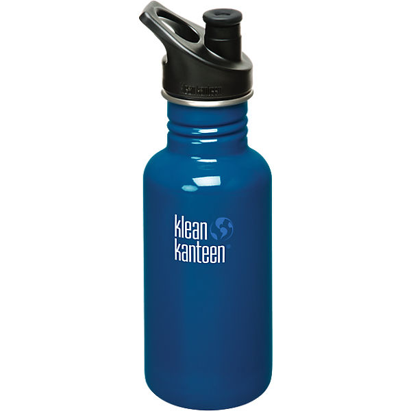 Edelstahl-Trinkflasche klean kanteen® Classic Blue Planet, 532 ml, Sport Cap