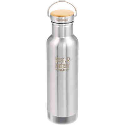 Edelstahl-Trinkflasche klean kanteen® Reflect Brushed Stainless, 592 ml, vakuumisoliert, Bamboo Cap