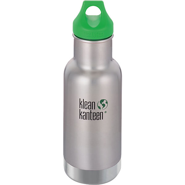 Edelstahl-Edelstahl-Trinkflasche klean kanteen® Kid Classic, Brushed Stainless, 355 ml, vakuumisoliert, Loop Cap
