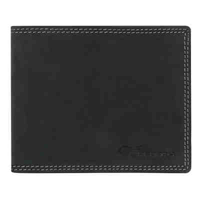 cocoono Querformat Geldbörse Leder 12 cm mit Klappfach und Reißverschlussfach