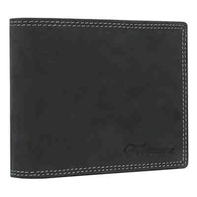cocoono Querformat Geldbörse Leder 12 cm mit Klappfach und Reißverschlussfach 2