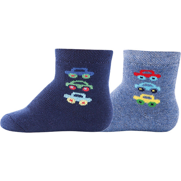 Baby Socken Doppelpackmit Innenplüsch, für Jungen, Autos