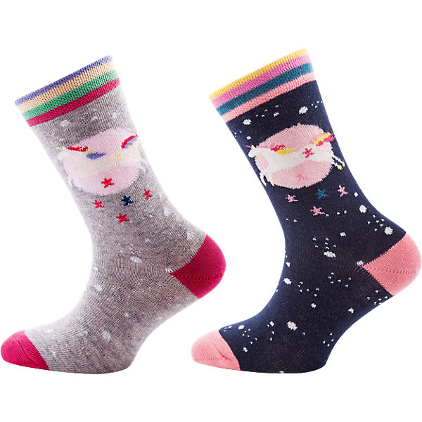 Socken Doppelpack für Mädchen, Einhorn