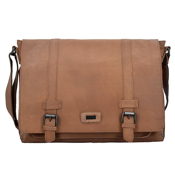 Spikes & Sparrow Belt Messenger Bag Tasche Leder 38 cm Laptopfach