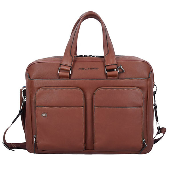 Piquadro Black Square 3950 Aktentasche Leder 40 cm Laptopfach