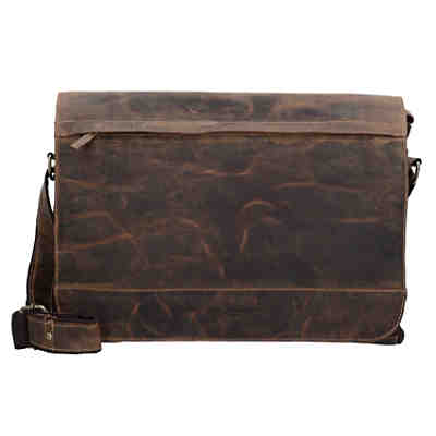 Greenburry Vintage Canvas Messenger Aktentasche 41 cm Laptopfach