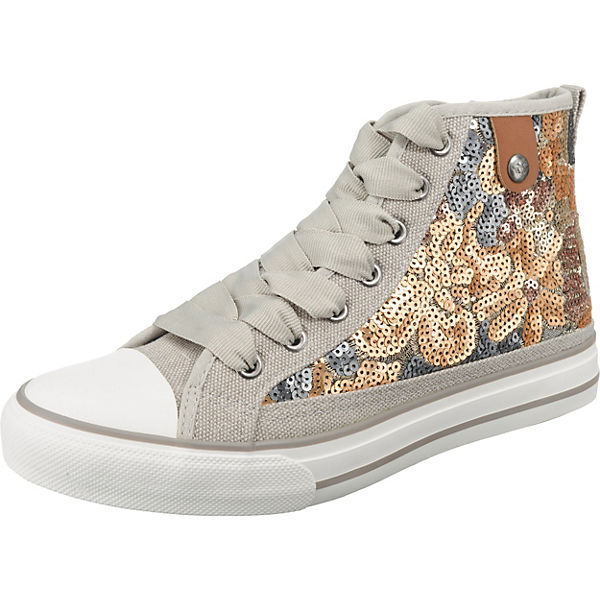 Hilda Toe Cap Sneaker Flower Sequin Sneakers High