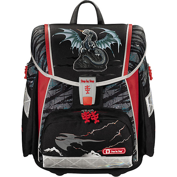 Schulranzenset TOUCH 2 Fire Dragon, 4-tlg. - Kollektion 2018/2019
