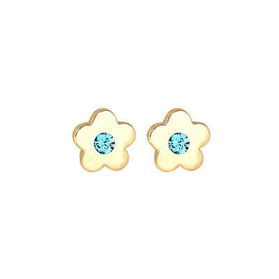 Ohrringe Kinder Blume Floral Swarovski® Kristall 925 Silber 2