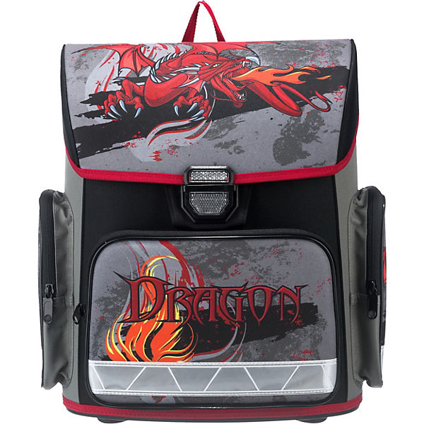 Schulranzenset Compact Fire Dragon, 4-tlg. (Kollektion 2018)